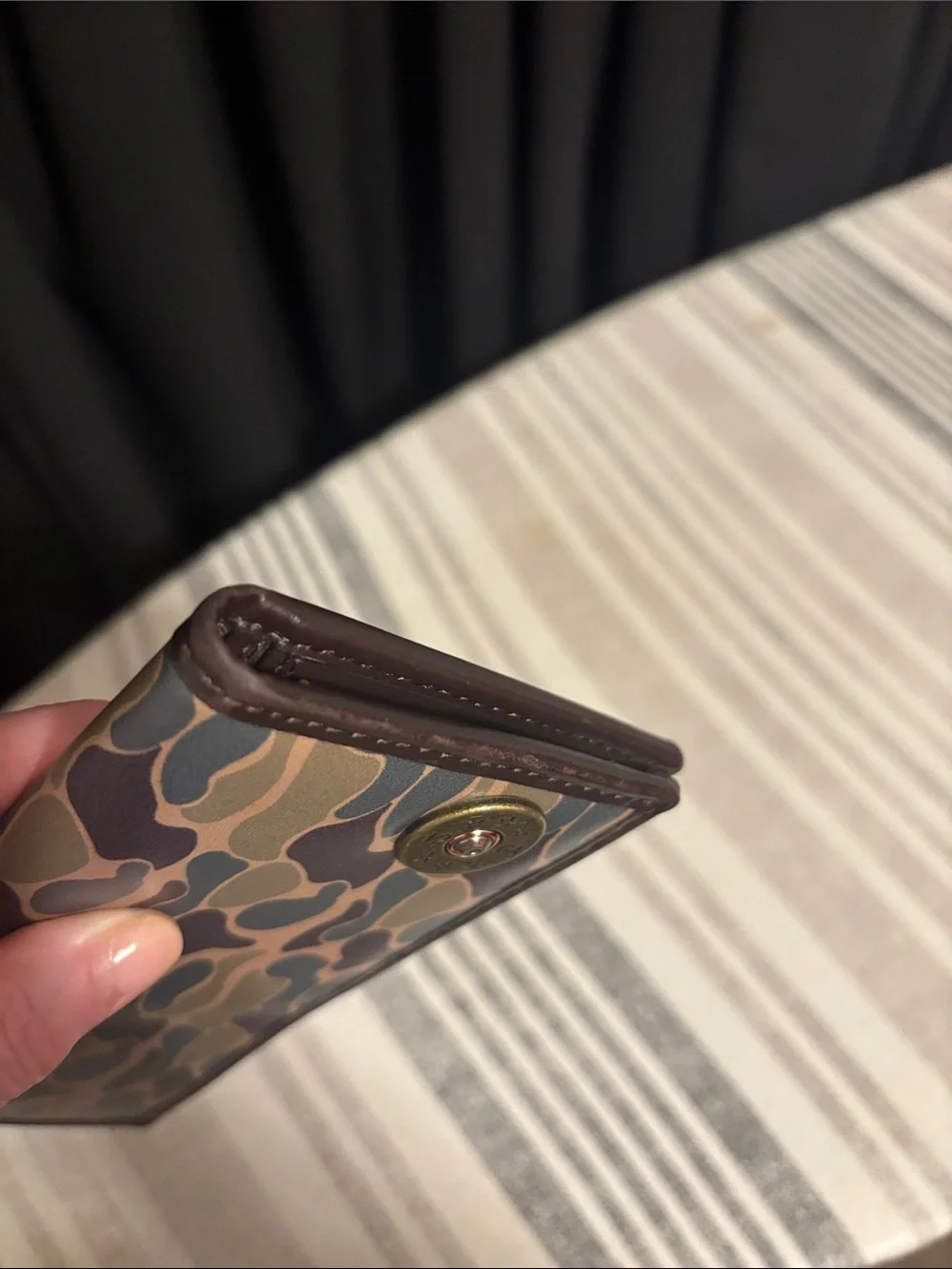 Zep-Pro leather Camouflage Wallet with Brass Snap
